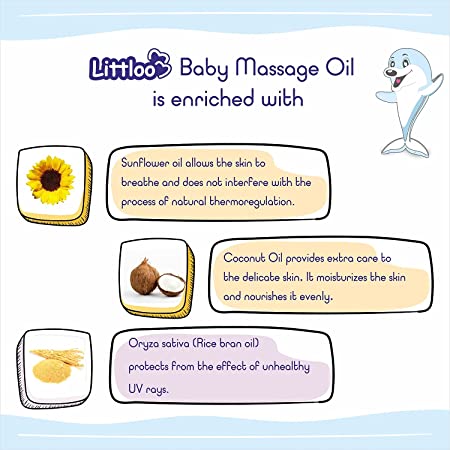 Littloo Littloo Littloo Baby Massage Oil 200Ml Littloo Littloo Littloo Baby Massage Oil 200Ml